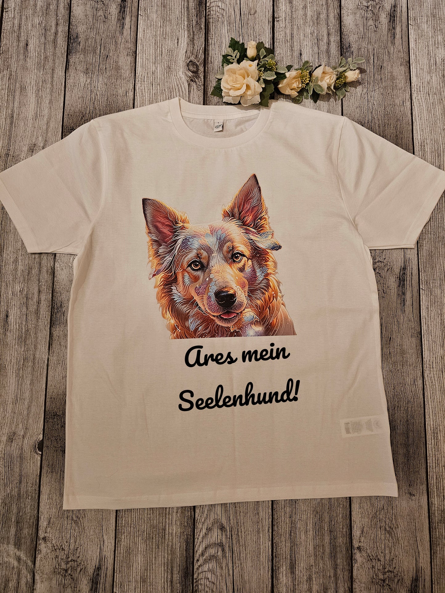 TShirt mit Husky und Wunschtext personalisiert von der Pfötchenboutique