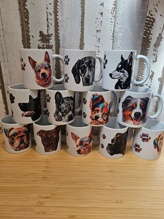 Bedruckte Tassen mit Wunschmotiv Hund Katze Hase durch die Pfötchenboutique