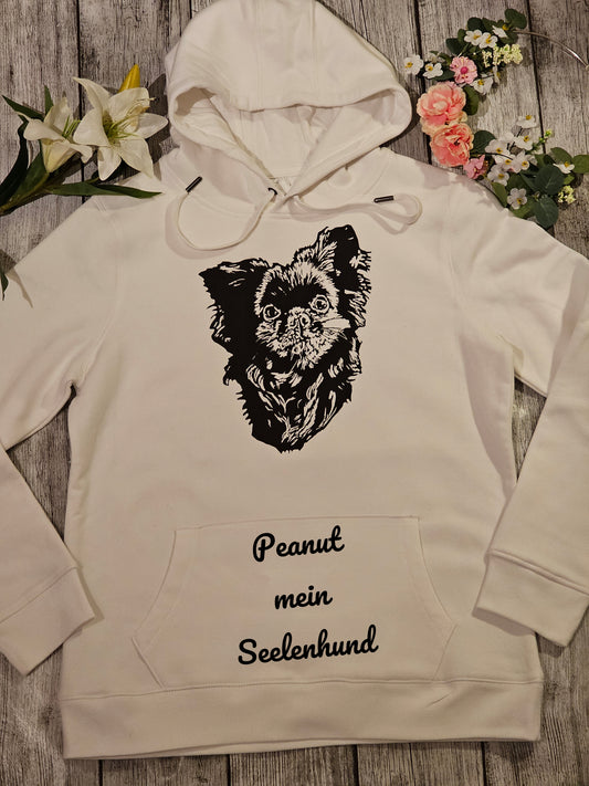 Kapuzenpullover für Damen mit Wunschmotiv und Wunschtext personalisierbar  Auswahl mehrerer Hundemotive hier Chihuahua von der Pfötchenboutique