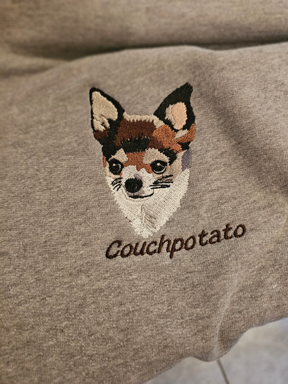 Jogginghose bestickt mit Tierportrait der Pfötchenboutique