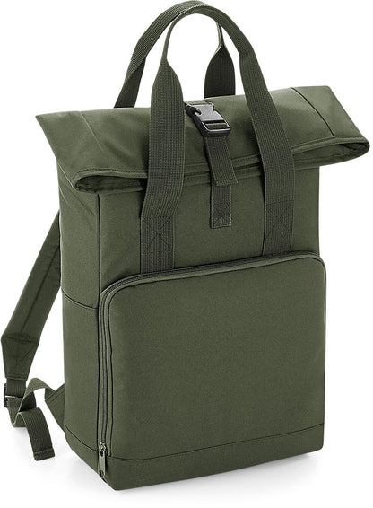Khaki farbener Rucksack mit Bestickung eines Faultiers veredelt durch die Pfötchenboutique