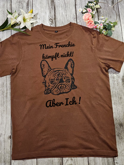 TShirt mit Frenchy und Wunschtext personalisiert von der Pfötchenboutique
