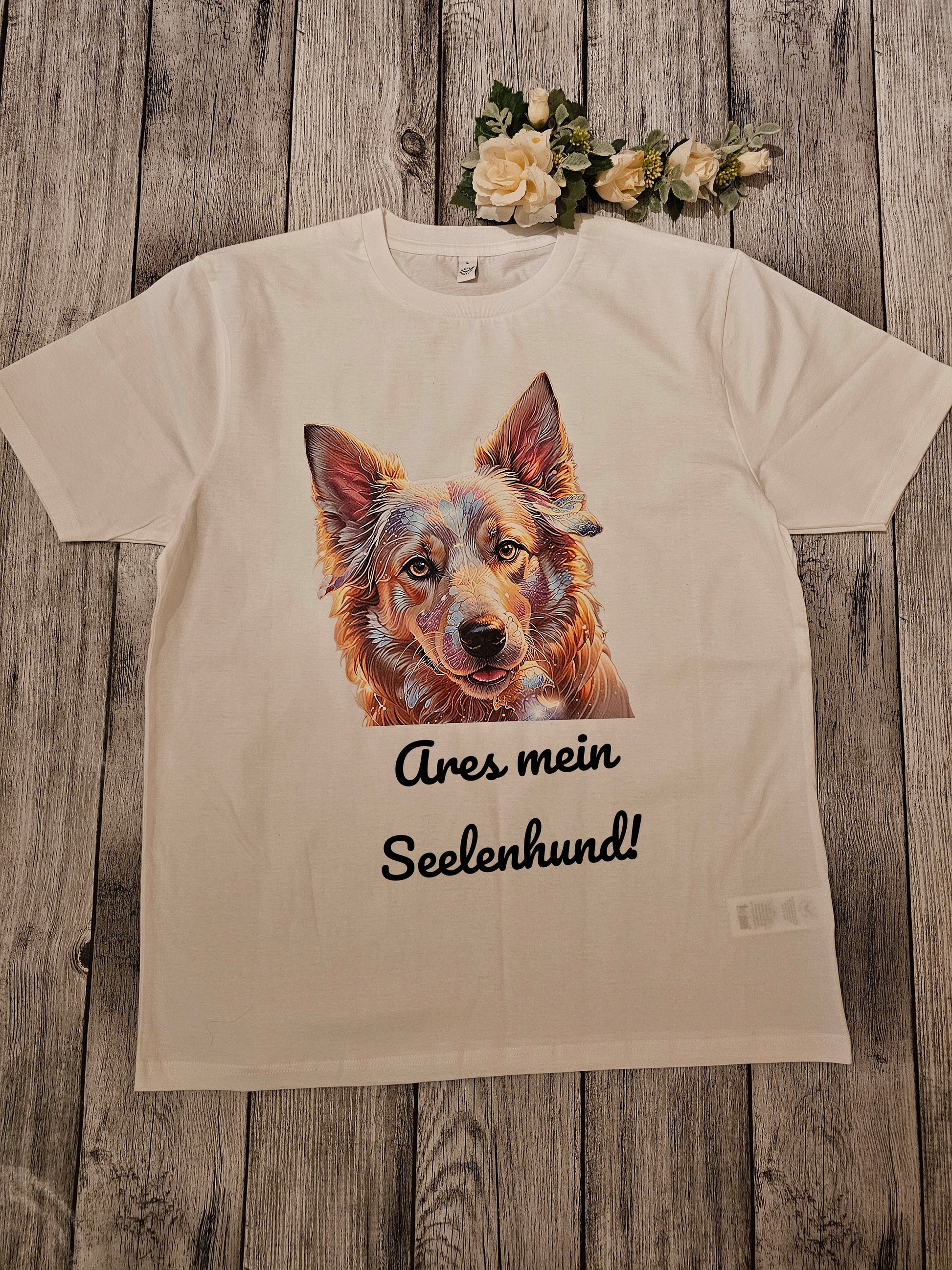 TShirt mit Husky und Wunschtext personalisiert von der Pfötchenboutique