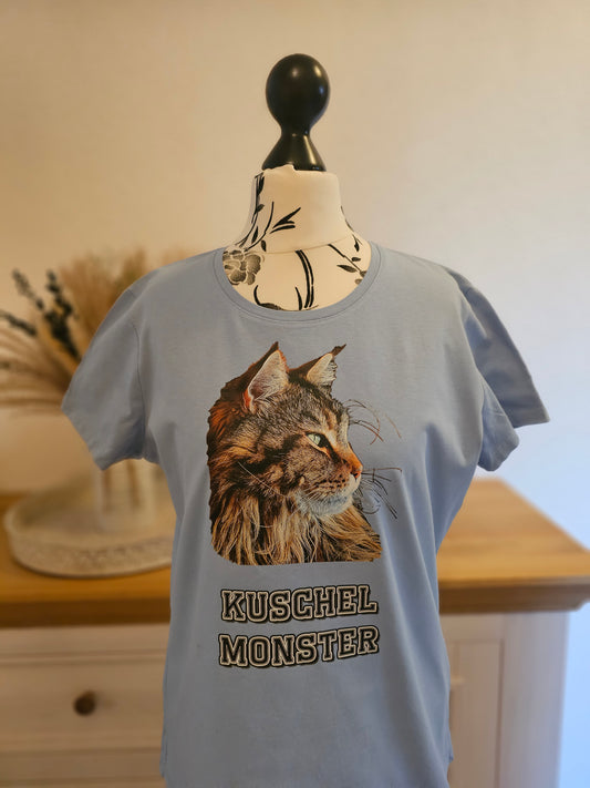 Ihr Haustier als Herzensmotiv – personalisiertes Damen T-Shirt mit Ihrem Lieblingsfoto